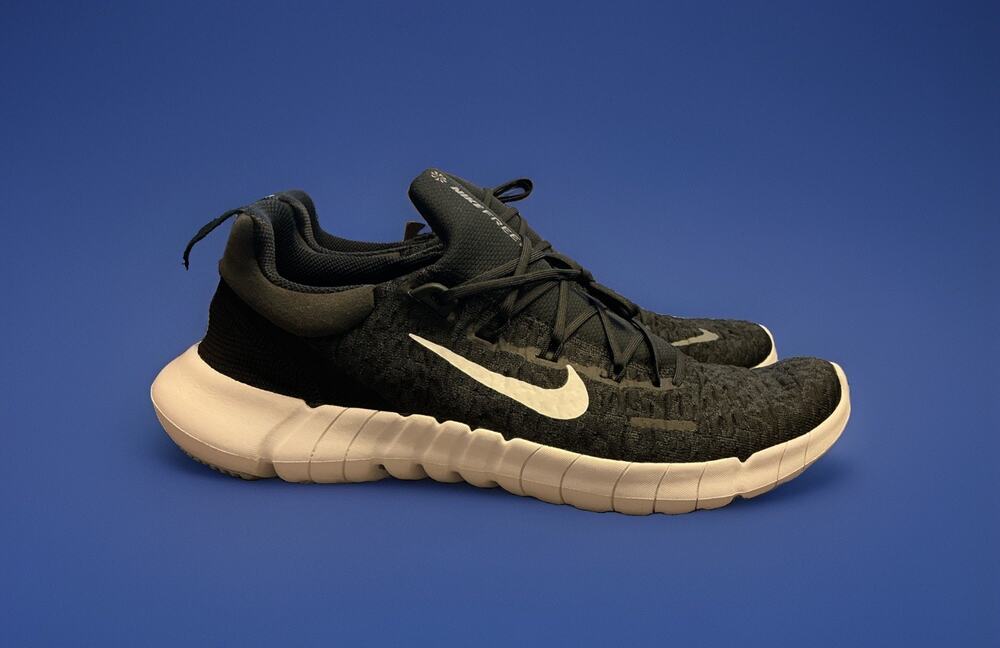 Mens Size 10.5 - Nike Free Run 5.0 Next Nature Grey Black White Running Shoes